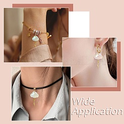 15Pcs 5 Colors Transparent Acrylic with Brass Pendants&nbsp;PALLOY-CJ00191