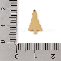 Christmas Theme Ion Plating(IP) 304 Stainless Steel Enamel Charms&nbsp;STAS-Z083-08G-04