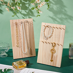 2 Styles Wood Necklace Display Stands&nbsp;NDIS-NB0001-08