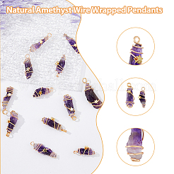 16Pcs Natural Gemstone Copper Wire Wrapped Pendants&nbsp;FIND-DC0003-66