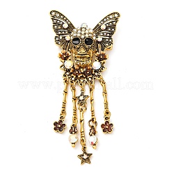 Halloween Alloy Rhinestone Lapel Pins&nbsp;ALRI-D302-04AG