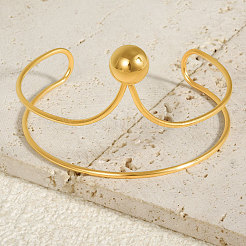 European and American Style 304 Stainless Steel Cuff Bangles for Women&nbsp;VI3097-2