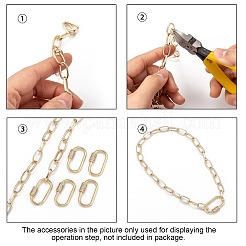 Brass Micro Pave Cubic Zirconia Screw Carabiner Lock Charms&nbsp;X-ZIRC-G160-21G