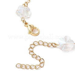 Brass Cable Chains Beads Bracelets for Women&nbsp;BJEW-JB11470-02