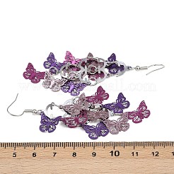 430 Stainless Steel Butterfly Dangle Earrings&nbsp;EJEW-A137-02P-02