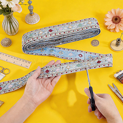 Ethnic Style Polyester Ribbon&nbsp;OCOR-WH0003-083A