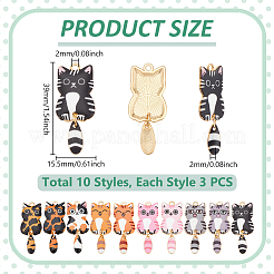 30Pcs 10 Colors Alloy Enamel Pendants&nbsp;FIND-UN0007-58