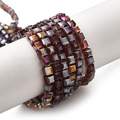 Electroplate Glass Beads Strands&nbsp;EGLA-D018-4x4mm-81