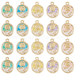 50Pcs 5 Colors Alloy Pendants&nbsp;ENAM-TA0003-93G