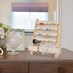 Detachable Wooden Jewelry Tower Display Stands for Earrings Bracelets Watches&nbsp;ODIS-WH0043-265