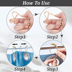 12Pcs Butterfly Acrylic with Iron Shower Curtain Rings for Bathroom&nbsp;HJEW-NB00292