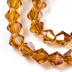 Transparent Electroplate Glass Beads Strands&nbsp;EGLA-TACDZ0005-6mm-03A