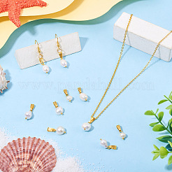 60Pcs 3 Style Natural Pearl Pendants&nbsp;PALLOY-CW00001