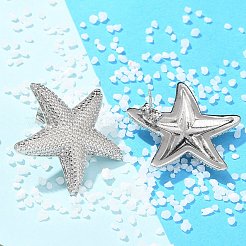 Brass Stud Earrings for Women&nbsp;EJEW-U036-01P-02