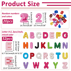 72Pcs Opaque Acrylic Beads Sets&nbsp;OACR-ME0001-25