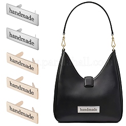 12Pcs 2 Colors Alloy Handmade Clothes Jeans Shoes Bags Label&nbsp;DIY-CL0001-16B