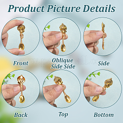 6Pcs 3 Colors Alloy & Natural Gemstone Pendants&nbsp;PALLOY-HY00092