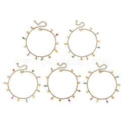 Dyed Natural Freshwater Shell Anklets&nbsp;AJEW-AN00850