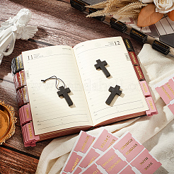 10 Sheets PU Imitation Leather Bible Tabs&nbsp;STIC-WH0004-26C
