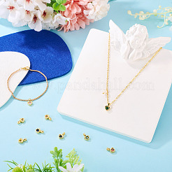 7Pcs 7 Colors Brass with Cubic Zirconia Charms&nbsp;KK-TA0008-37