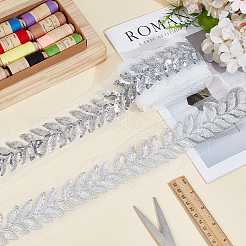 5Yards Polyester & Plastic Paillette Embroidery Ribbons&nbsp;OCOR-CY0003-25