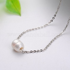 Natural Freshwater Pearl Pendant Necklaces&nbsp;NJEW-JN01295