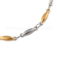 Stainless Steel Horse Eye Link Chain Bracelets for Women Men&nbsp;LS-BJEW-M319-01B-GP