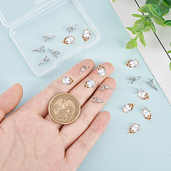 20Pcs 2 Colors Brass Micro Pave Cubic Zirconia Peg Bails Pendants&nbsp;KK-PH0004-05