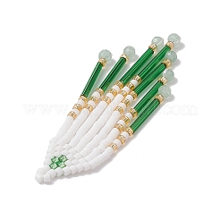 4Pcs 4 Colors Glass Seed Beaded Tassels Pendants&nbsp;PALLOY-MZ00655