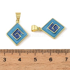 Brass Enamel Pendants&nbsp;KK-CBA9175-24G