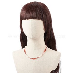 Natural Carnelian Beaded Necklaces for Women&nbsp;NJEW-JN03984