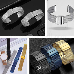 20Pcs Smooth Surface 201 Stainless Steel Watch Band Clasps&nbsp;STAS-UN0051-87