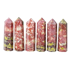 Tower Natural Peach Blossom Tourmaline Home Display Decoration&nbsp;PW-WG51324-02