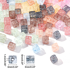 160Pcs 8 Colors Crackle Glass Beads&nbsp;GLAA-PH0001-38