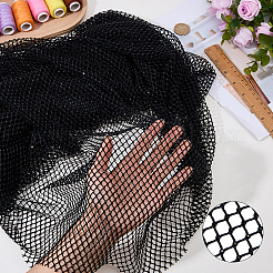 1 Yard Polyester with Resin Rhinestone Mesh Fabric&nbsp;AJEW-FH0009-34B