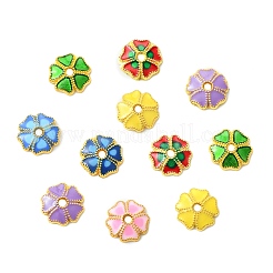 30Pcs 6 Colors Alloy Enamel Bead Caps&nbsp;FIND-CJ0005-52