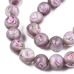 Handmade Lampwork Beads Strands&nbsp;LAMP-N021-45E
