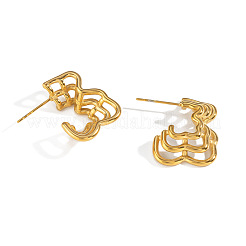 Multi-layer 304 Stainless Steel Stud Earrings for Women&nbsp;GC2084
