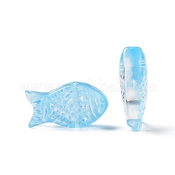Transparent Spray Painted Glass Beads&nbsp;X1-GLAA-I050-10E