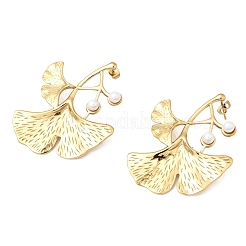 304 Stainless Steel & Plastic Pearl Stud Earrings&nbsp;EJEW-G462-02G