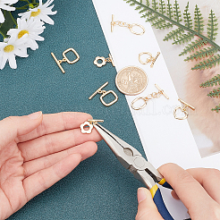 8 Sets 4 Style Brass Toggle Clasps&nbsp;KK-PH0003-67