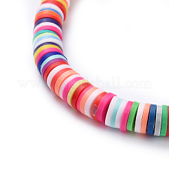 Handmade Polymer Clay Heishi Beaded Necklaces&nbsp;NJEW-JN02449