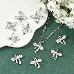 SHEGRACE Brass Clear Cubic Zirconia Charms&nbsp;XGRQ2O964-422P