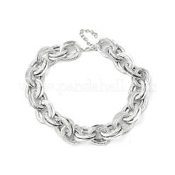 Unisex Thick Aluminum Double Link Chains Necklaces&nbsp;LS-NJEW-V006-01P
