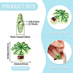 20Pcs Printed Opaque Acrylic Beads&nbsp;OACR-TA0004-73A