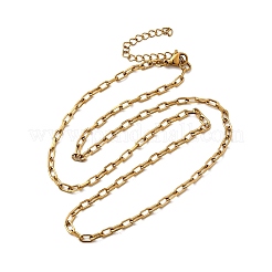 2.5MM 304 Stainless Steel Paperclip Chain Necklaces for Women Men&nbsp;NJEW-A054-03G