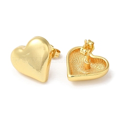 Rack Plating Brass Heart Stud Earrings&nbsp;EJEW-Q766-02G