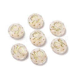 Transparent Plating Acrylic Beads&nbsp;X-OACR-L013-027