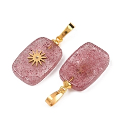 Natural Strawberry Quartz Pendants&nbsp;G-G461-04G-04
