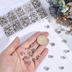200Pcs 10 Styles Tibetan Style Alloy Tube Bails&nbsp;TIBE-PA0001-05
